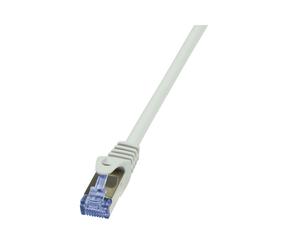 LogiLink CQ3052S : Câble réseau Cat.6A S/FTP 2m Gris, RJ-45 Mâle/Mâle, 10 Gbps, LSZH, Conforme ISO/IEC 11801, EN50288, TIA/EIA 568-C.2