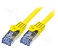 LogiLink Cordon réseau PrimeLine CQ3067S RJ45-RJ45 3 m CAT6a S/FTP Jaune sans halogène