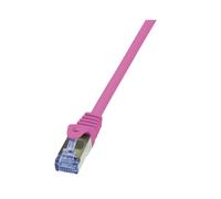 LogiLink CQ3069S : Câble Réseau Cat.6A 10G S/FTP 3m Rose, Connecteurs RJ-45 Mâle, Contacts Cuivre, AWG 26/7, Gaine LSZH, S-STP