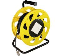 LogiLink Enrouleur de câble mobile Cat.7 avec blindage S/FTP, gaine TPE pour une utilisation en intérieur et en extérieur, 60 m