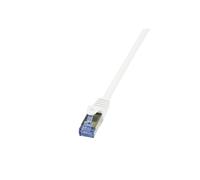 LogiLink CQ4111S : Câble Réseau Cat7 S/FTP (S-STP) 20m Blanc, Connecteurs RJ-45 Mâle Plaqué Or, AWG 26/7, LSZH, Bande Passante 600 MHz