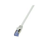 LogiLink CQ4112S - Câble Réseau Cat7 S/FTP (S-STP) 20m Gris, Connecteurs RJ-45 Mâle Plaqué Or, AWG 26/7, 600MHz, Manteau LSZH