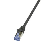 LogiLink PrimeLine - Cordon de raccordement - RJ-45 (M) pour RJ-45 (M) - 30 m - SFTP, PiMF - CAT 7 (câble)/CAT 6a (connecteurs) - sans halogène, moulé, sans crochet - noir