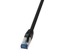 LogiLink CQ6055S câble de réseau 2 m Cat6a S/FTP (S-STP) Noir - Câbles de réseau (2 m, Cat6a, S/FTP (S-STP), RJ-45, RJ-45, Noir)