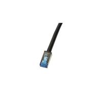 LogiLink CQ7033S câble de réseau Noir 1 m Cat6a S/FTP (S-STP)