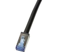 LogiLink CQ7053S RJ45 Câble réseau, câble patch CAT 6a S/FTP 2.00 m noir blindé, résistant aux UV, résistant aux huiles 1 pc(s)