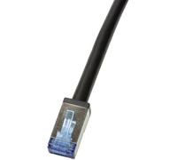 LogiLink Câble réseau CQ7123S Cat6a S/FTP (S-STP) 30 m Noir RJ-45 contacts dorés PVC 10000 Mbit/s