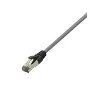 LogiLink CQ8092S Câble Réseau Cat8.1 10m Gris, RJ-45 Mâle, Contacts Or, Blindé, LSZH, 40GBase-T, 40 Gigabit Ethernet, AWG 26/7, Diamètre 6.8mm