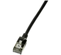 LogiLink CQ9033S RJ45 Câble réseau, câble patch CAT 6a U/FTP 1.00 m noir extrêmement fin, ignifuge, flexible, feuille de blindage