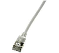 LogiLink CQ9042S RJ45 Câble réseau, câble patch CAT 6a U/FTP 1.50 m gris extrêmement fin, ignifuge, flexible, feuille de blindage