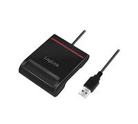 LogiLink CR0047 Lecteur de Carte d'identité Intelligent USB 2.0 pour Carte IC/ID pour Windows et Mac OS Catalina 10.15 ou Version ultérieure, Noir