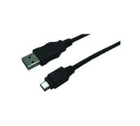 LogiLink CU0014 : Câble USB 2.0 - USB A / Mini-USB B, 1.8m, Noir, Mâle/Mâle, 480 Mbit/s, avec Blindage Magnétique.