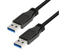 LogiLink Câble USB USB 3.2 Gen1 (USB 3.0) USB-A mâle, USB-A mâle 2.00 m noir CU0039