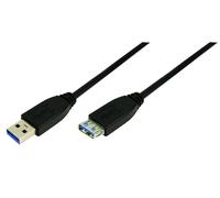 LogiLink CU0041 USB 3.0 A-Type Male to Female Cable, 1 Meter Length, 1 Meter Len