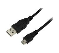 Logilink CU0059 USB 2.0 Type-A Male to Micro Type-B Male Cable, 3 Meter Length,