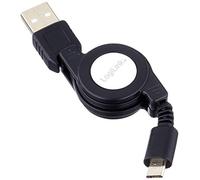 LogiLink Câble USB USB 2.0 USB-A mâle, USB-Micro-B mâle 0.75 m noir avec enrouleur CU0090