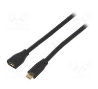 LogiLink Rallonge USB 2.0 CU0124 Micro-B Noir 3 m