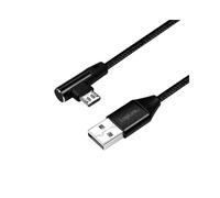 LogiLink CU0142 Câble USB 2.0 Noir - 0.3m, Connecteur USB-A vers Micro-USB B, Débit max 480 Mbit/s, Courant de sortie 3A