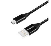 LogiLink CU0144 câble USB USB 2.0 1 m USB A Micro-USB B Noir