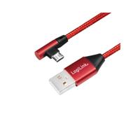 LogiLink Câble USB 2.0, USB-A - Micro USB, 1,0 m, rouge
