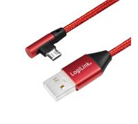 LogiLink Câble USB 2.0, USB-A - Micro USB, 1,0 m, rouge