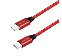 LOGILINK CU0155 - Câble de synchronisation et de charge, USB-C vers C, 0,3 m, coto