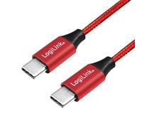 LogiLink CU0155 câble USB USB 2.0 0,3 m USB C Noir, Rouge