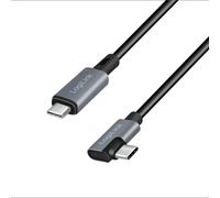 LogiLink CU0183 : Câble USB-C vers USB-C 2.0, 2m, Noir/Argent, 480 Mbit/s, Power Delivery 100W (20V/5A), Contacts Nickel, PVC