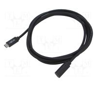 LogiLink Câble USB-C CU0211 USB 2.0 USB-C mâle vers USB-C femelle 2,00 m noir
