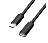Logilink CU0211 - Câble d'extension USB 2.0 de type C avec prise en charge PD (PowerDelivery) - Couleur : noir - Longueur du câble : 2 m