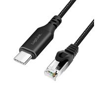 LogiLink Câble adaptateur USB-C vers RJ45 CU0410 USB 3.2 (Gen 1) 1 Gbps Cat6 S/FTP 1 m Noir