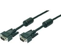 LogiLink Câble VGA CV0017 – mâle/mâle, 15 m, double blindage, noyaux ferrite, noir