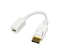 LogiLink CV0040 Adaptateur Mini DisplayPort vers DisplayPort Femelle/Mâle Blanc