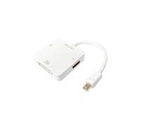 LogiLink CV0045A - Câble vidéo & Adaptateur 0.15m Blanc - Support 1080p, Profondeur de couleurs 12-bit - Certifications RoHS, CE - Dimensions: 240x60x15mm
