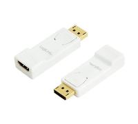LogiLink CV0057 changeur de genre de câble DisplayPort HDMI Blanc et Jaune