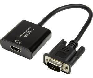 LogiLink CV0060 Adaptateur [1x VGA mâle - 1x HDMI femelle] noir 45.00 cm
