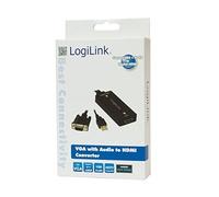 LogiLink CV0060 Adaptateur VGA avec USB acoustique vers HDMI Noir