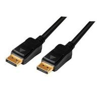 LogiLink Câble DisplayPort CV0113 15 m connecteurs mâles, or Noir
