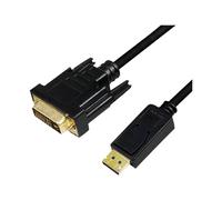 Logilink CV0133 LogiLink DisplayPort-Kabel DP 1.2 zu DVI 1.2 5,0m schwarz