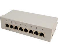LogiLink Desktop Patch Panel cat. 6, blindé, 8 ports, gris