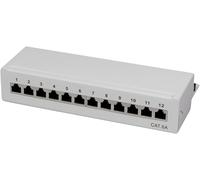 LogiLink Desktop Patch Panel Cat. 6A 12 ports gris clair