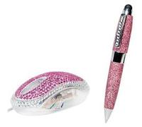 LogiLink Diamond-Design - Souris - optique - 3 boutons - filaire - USB - faux brillant