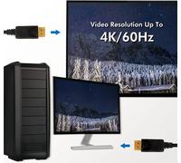 Logilink DisplayPort-Kabel, DP/M zu DP/M, 4K/60 Hz, schw. 5m