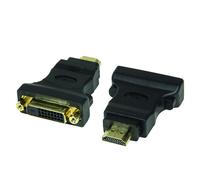 LogiLink HDMI to DVI Adapter - HDMI 19-pin female - DVI-D (24+1) male - Male connector / Female connector - Noir (AH0002)
