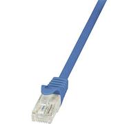 Câble réseau RJ45 CAT 6 U / UTP LogiLink - 2 connecteurs RJ45 - 0,25 m - Bleu - CP2016U