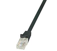 LOGILINK Câble réseau (RJ45) CAT6 U/UTP Noir 1,00M