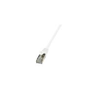 LogiLink EconLine - Cordon de raccordement - RJ-45 (M) pour RJ-45 (M) - 1 m - paire torsadée écrantée (F/UTP) - CAT 6 - moulé, sans crochet - blanc