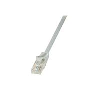 LogiLink CP2102U : Câble Réseau Cat.6 U/UTP 15m, Connecteurs RJ-45 Mâle, Contacts Cuivre, Gaine PVC, Gris