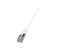 LogiLink EconLine - Cordon de raccordement - RJ-45 (M) pour RJ-45 (M) - 2 m - paire torsadée écrantée (F/UTP) - CAT 6 - moulé, sans crochet - blanc