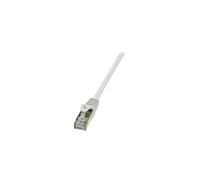 LogiLink CP2012S RJ45 Câble réseau, câble patch CAT 6 F/UTP 0.25 m gris avec cliquet d'encastrement